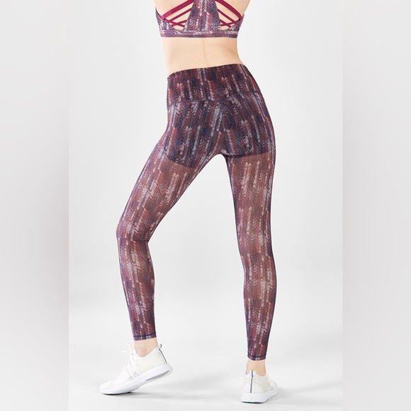 Like New Fabletics High-Waisted PureLuxe Mesh Legging - Picture 3 of 8